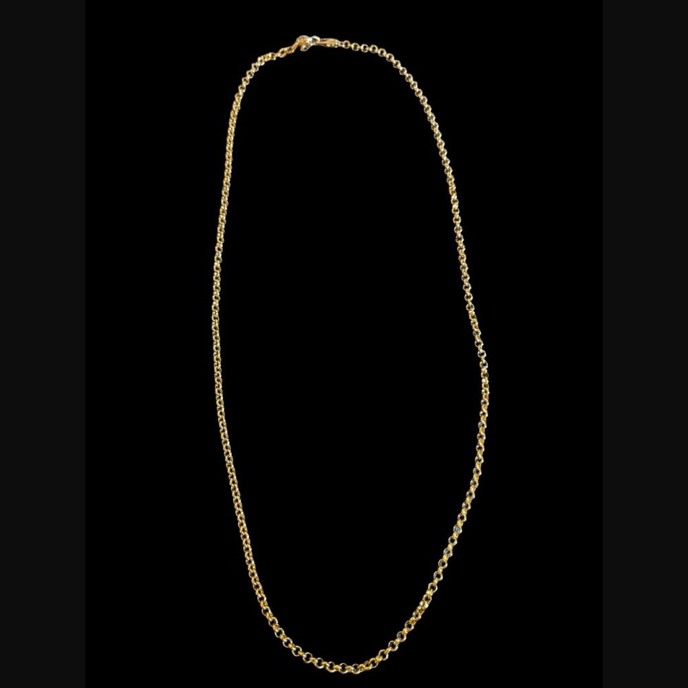 Dyrberg Kern Gold Tone 4.6mm 35" Long Chain Necklace